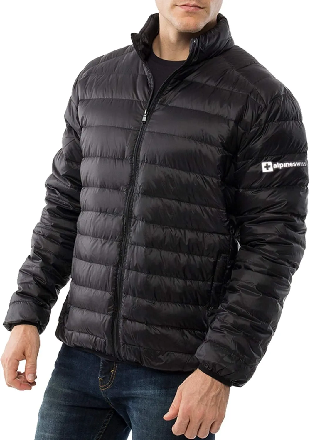 Alpine Swiss Niko Mens Puffer Jacket | Insulated Lightweight Down Alternative Coat | Packable, Water Resistant & Warm