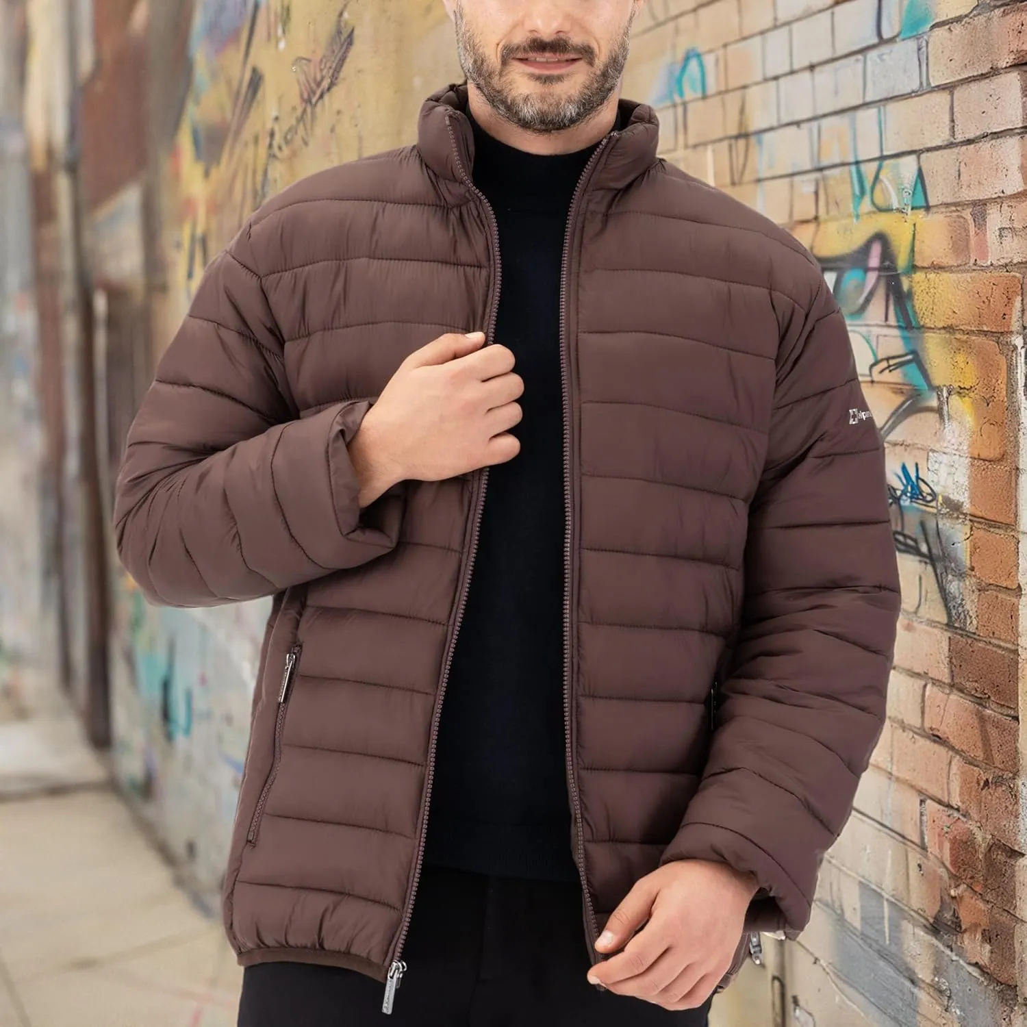 Alpine Swiss Niko Mens Puffer Jacket | Insulated Lightweight Down Alternative Coat | Packable, Water Resistant & Warm