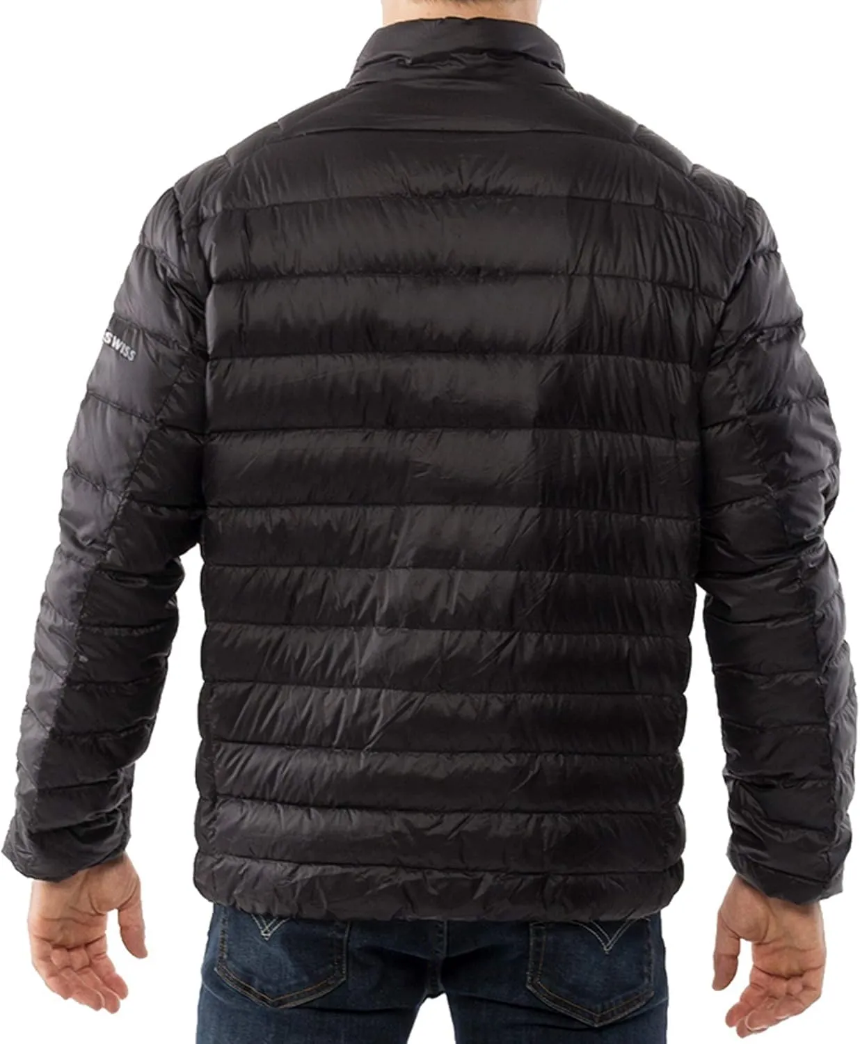 Alpine Swiss Niko Mens Puffer Jacket | Insulated Lightweight Down Alternative Coat | Packable, Water Resistant & Warm