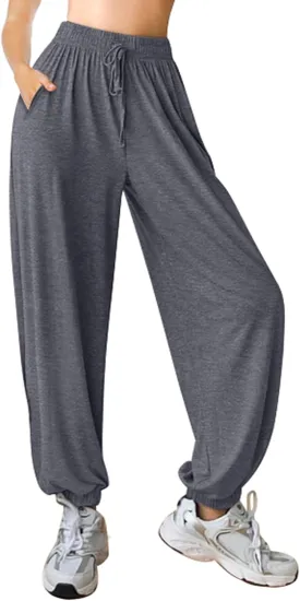 ASIMOON Womens Pants Lightweight Loose Casual Joggers Comfy Stretch Yoga Running Workout Lounge Pants with Pockets