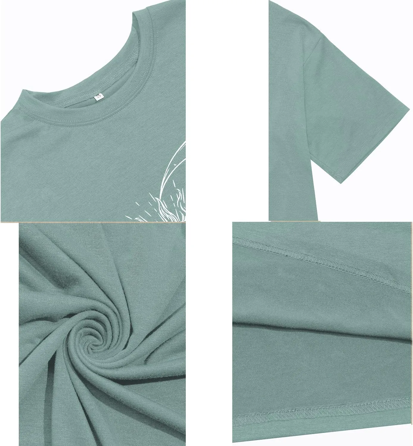 CSDAJIO Women's Casual Short Sleeve Loose Shirt Oversized T-Shirt Trendy Going Out Crew Neck Summer Graphic Tees
