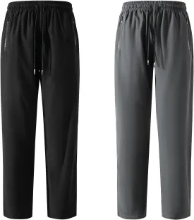 FoxQ Men's Sweatpants Quick Dry Jogger Hiking Pants with Secure Zipper Pockets Athletic Pants for Gym,Running,Workout