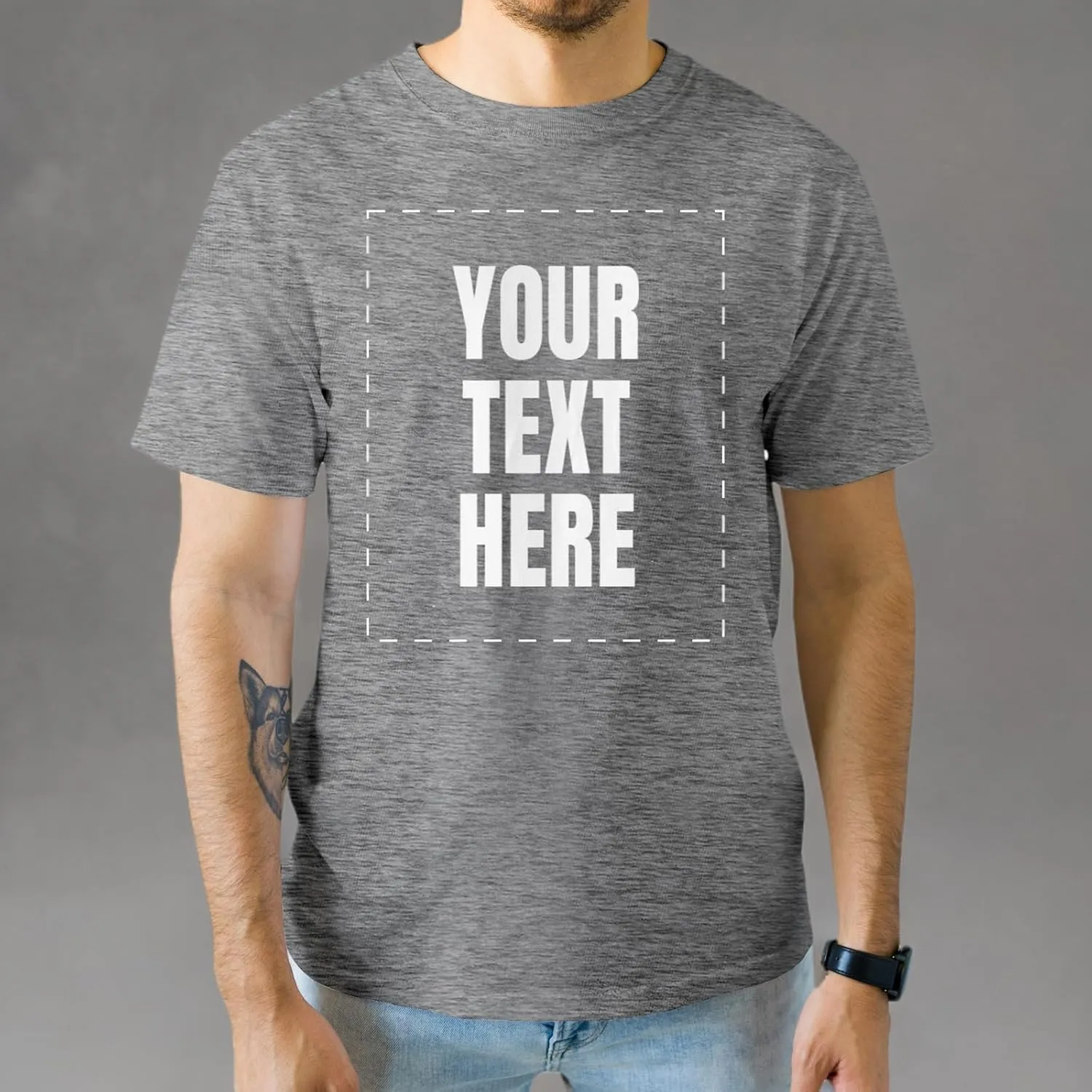 GotPrint Custom Shirt for Men, Women, Add Your Own Text Personalized T Shirts, Customizable Shirt Front/Back Soft Graphic Tee