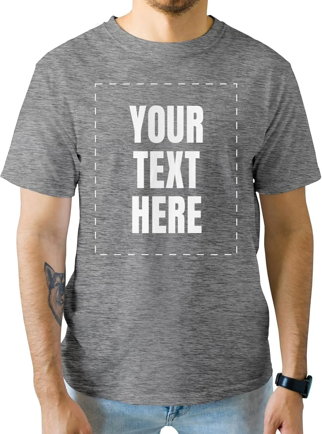 GotPrint Custom Shirt for Men, Women, Add Your Own Text Personalized T Shirts, Customizable Shirt Front/Back Soft Graphic Tee