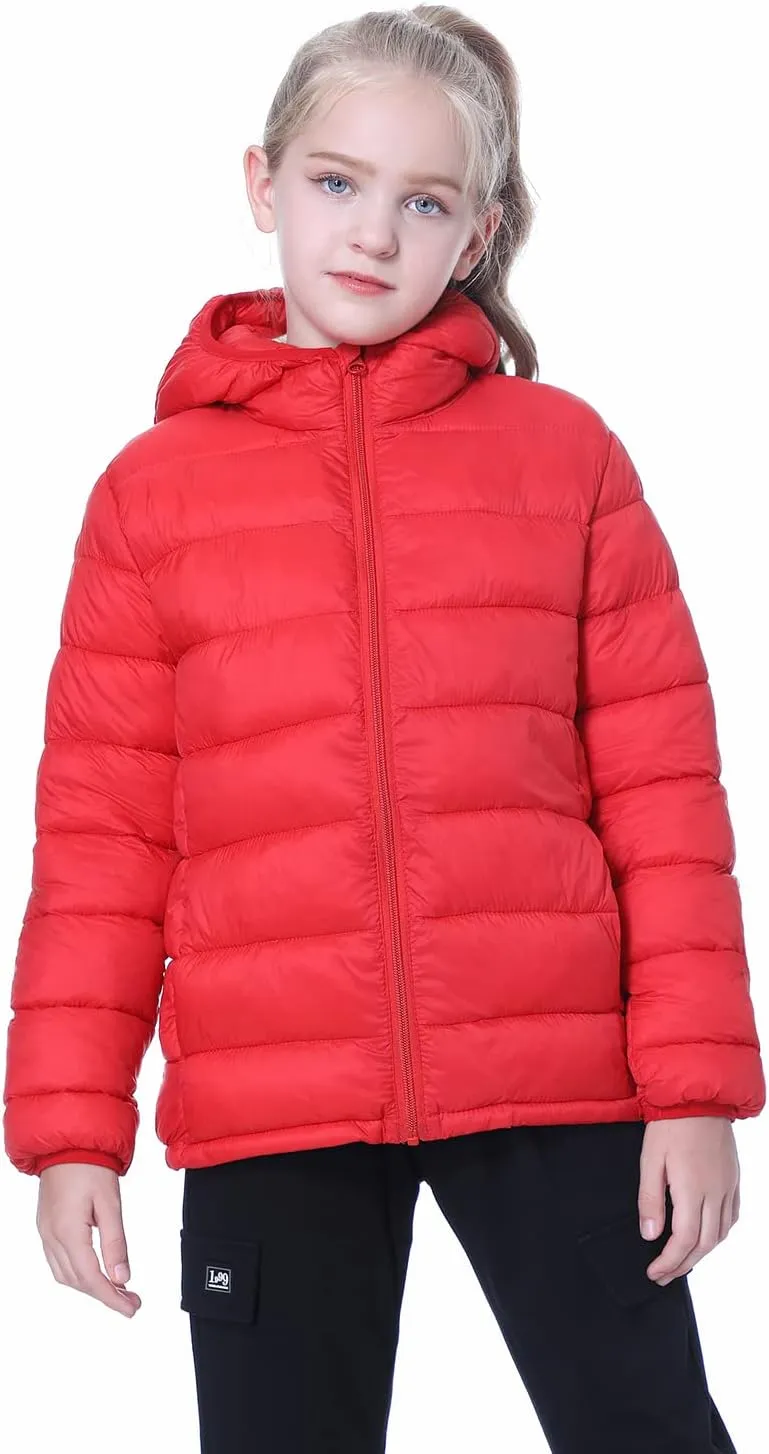 Hooded Puffer Jackets for Boys and Girls  Lightweight and Packable  Autumn and Winter Coat, Warm and Comfy
