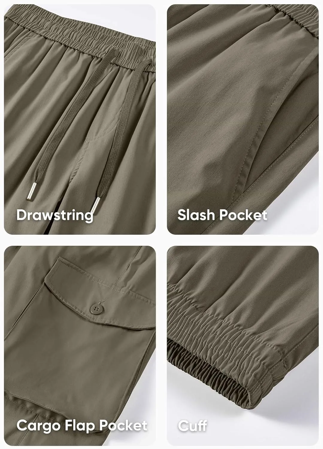 JMIERR Men's Casual Cargo Joggers Pants Stretch Elastic Waist Drawstring Tapered Sweatpants with Pockets