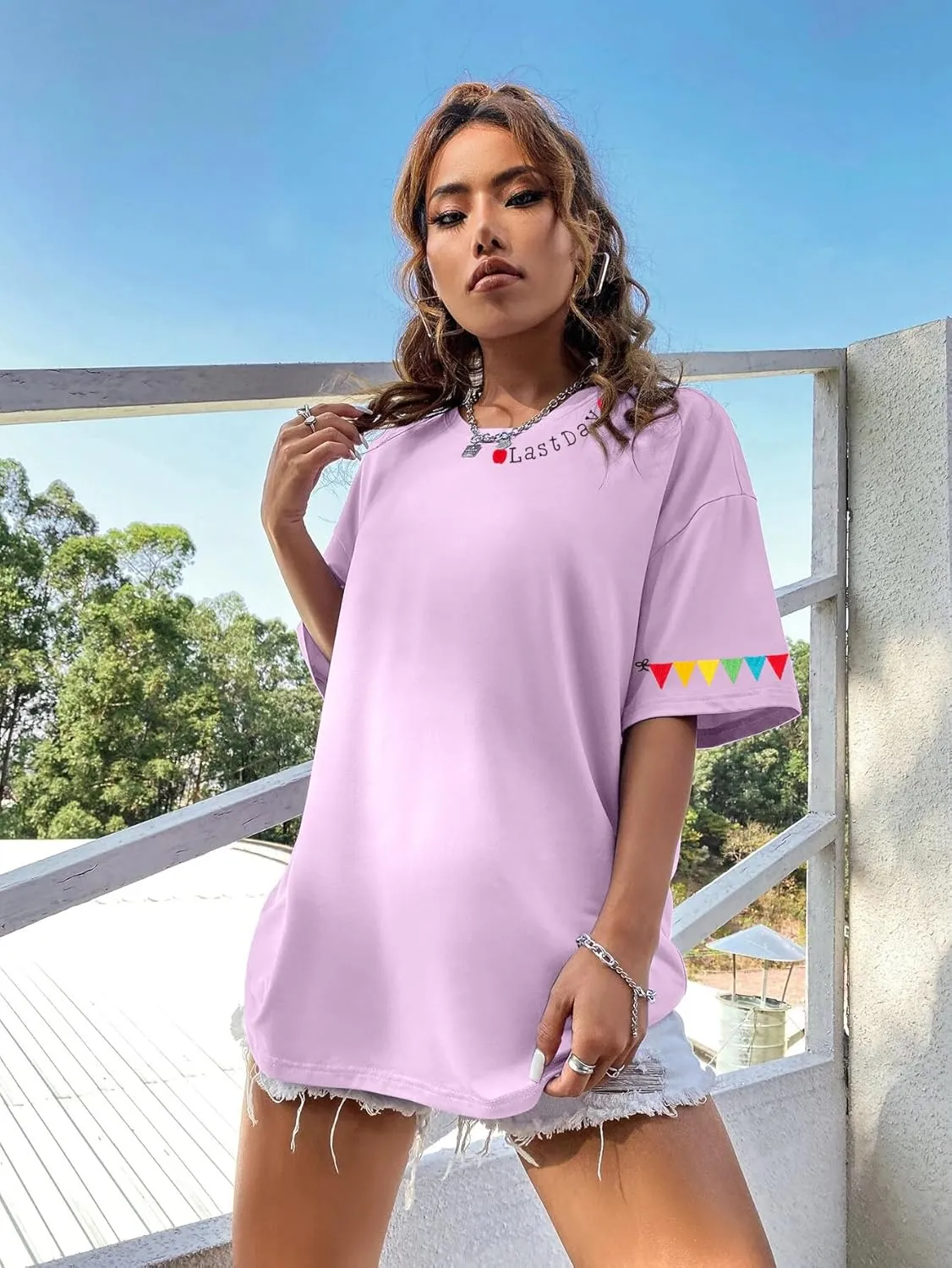 KIDDAD Women's Teacher Shirts Last Day of School Oversized T-Shirt Graphic Tees Class Dismissed Tee Tops