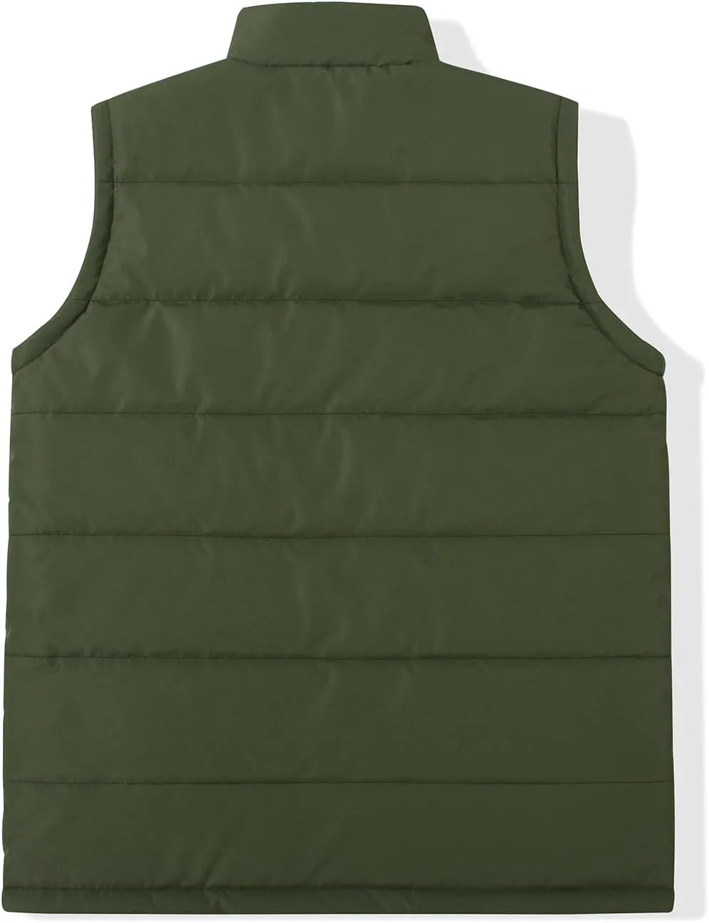 MADHERO Men's Puffer Vest Stand Collar Quilted Sleeveless Jacket Outerwear