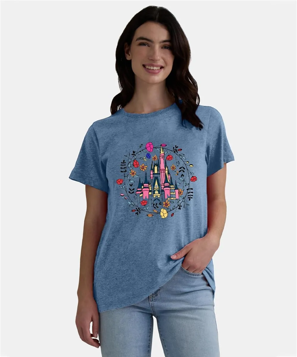Magic Castle Shirt for Women Cute Kingdom Graphic Tshirt Casual Holiday Vacation Short Sleeve Tee Tops