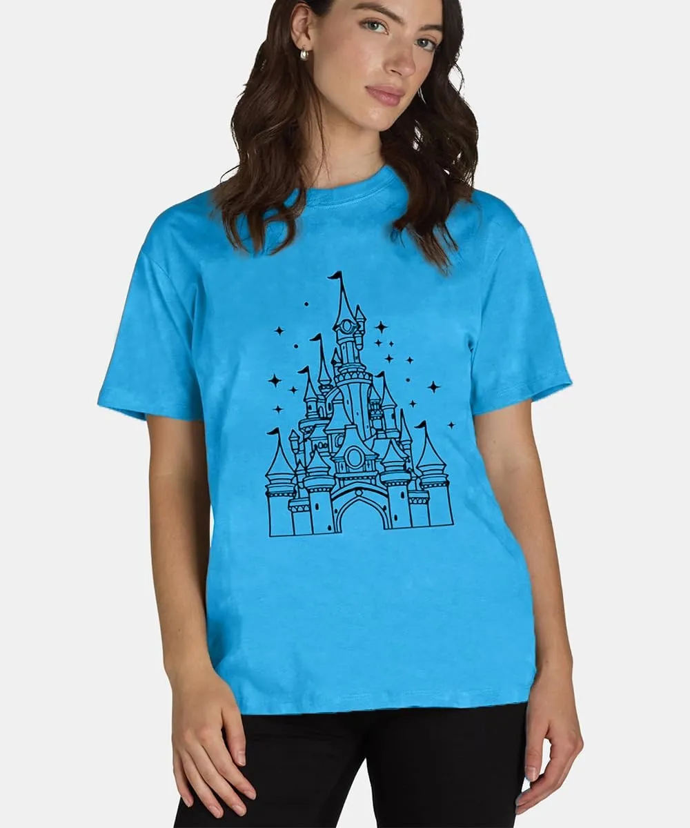 Magic Castle Shirt for Women Cute Kingdom Graphic Tshirt Casual Holiday Vacation Short Sleeve Tee Tops