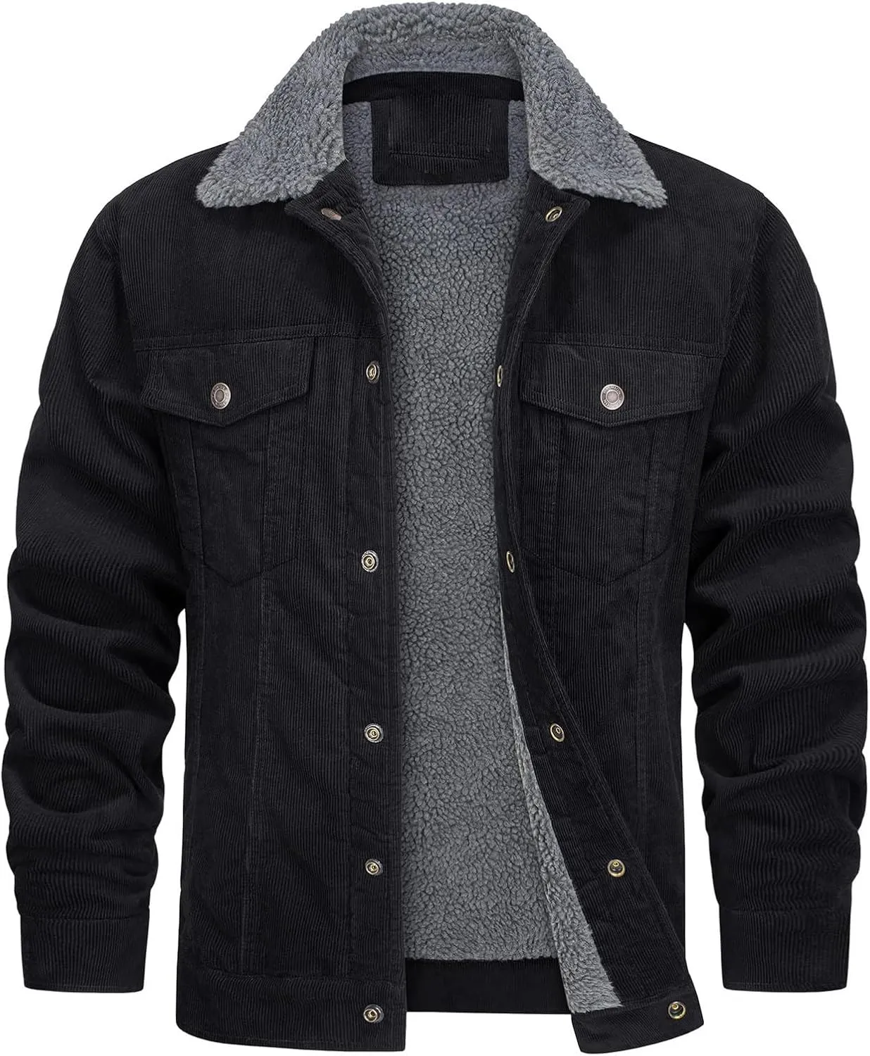 Men 2023 Winter Jean Jackets Warm Sherpa Fleeve Lined Denim Jacket Stylsh Retro Windbreaker Jean Coats Soft Outwear Overcoat