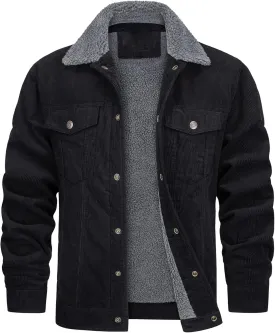 Men 2023 Winter Jean Jackets Warm Sherpa Fleeve Lined Denim Jacket Stylsh Retro Windbreaker Jean Coats Soft Outwear Overcoat