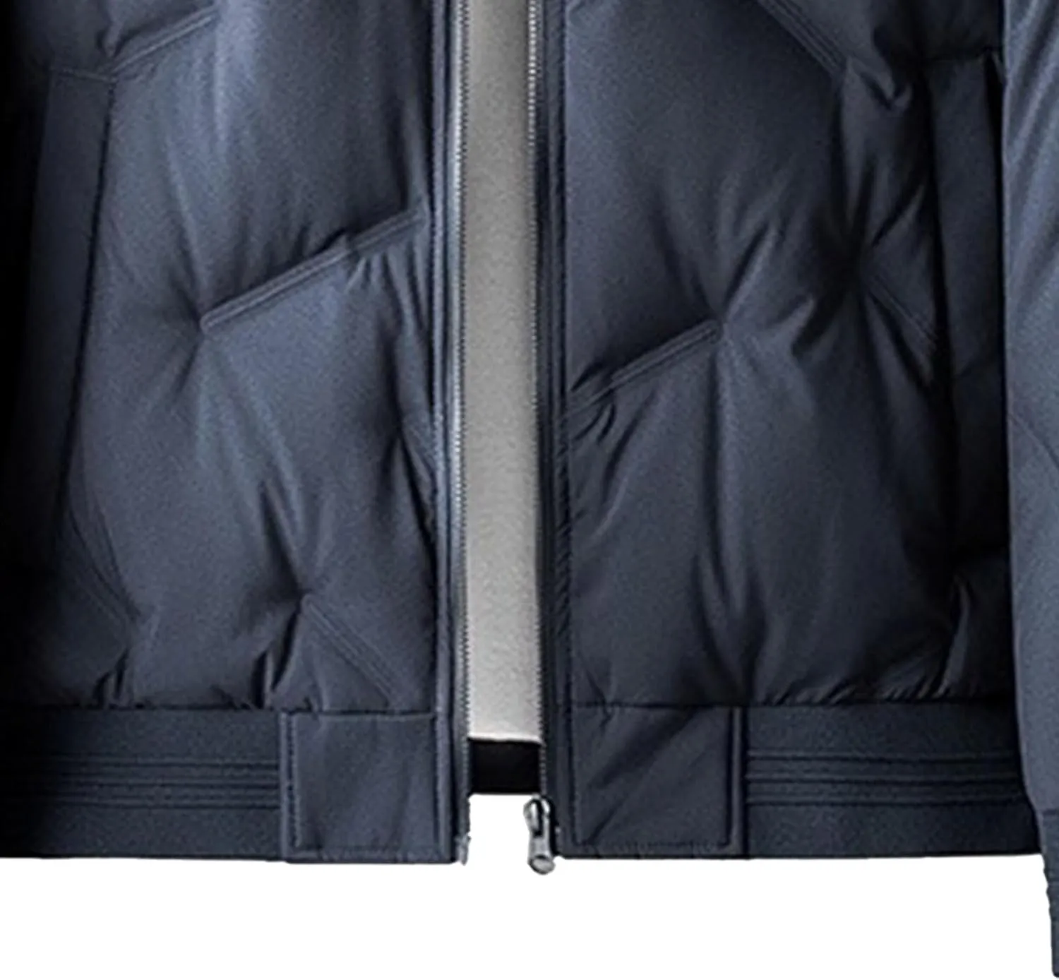 Mens Casual Bomber Jacket Full Zip Warm Winter Padded Coats Outwear Windproof Quilted Varsity Baseball Jacket