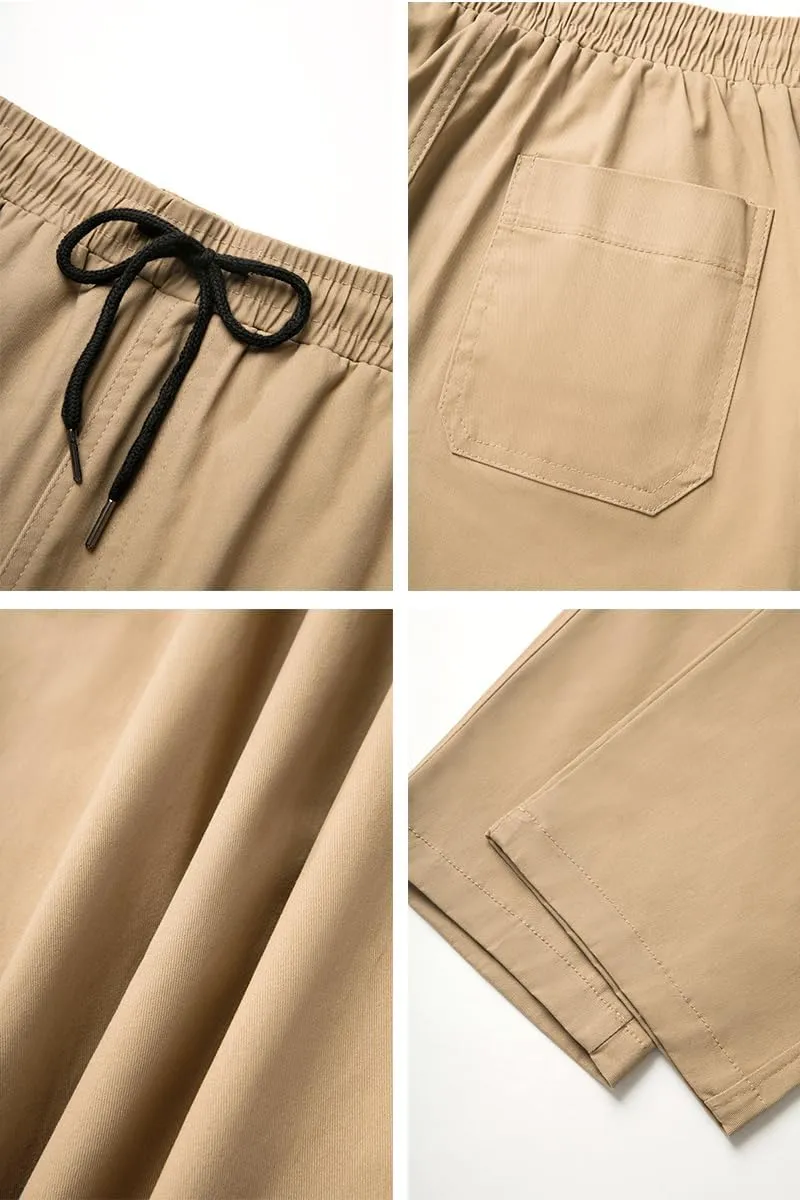 THWEI Mens Cargo Pants Casual Baggy Drawstring Loose Fit Hip Hop Pants with Pockets
