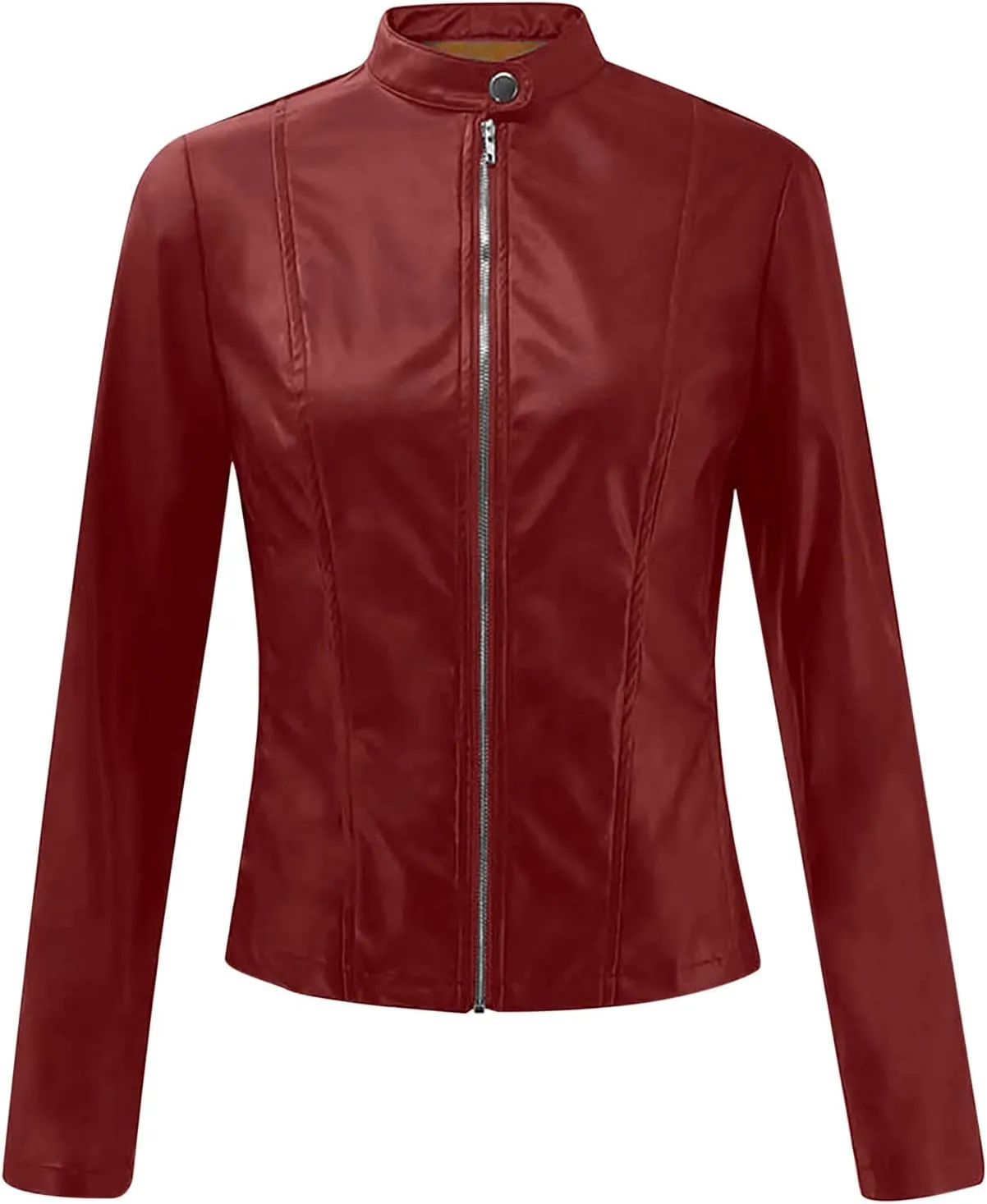 Womens Leather Jacket 2023 Fashion Faux Suede Biker Jackets Fall Zip Up Pu Motorcycle Slim Fit Coats with Pockets